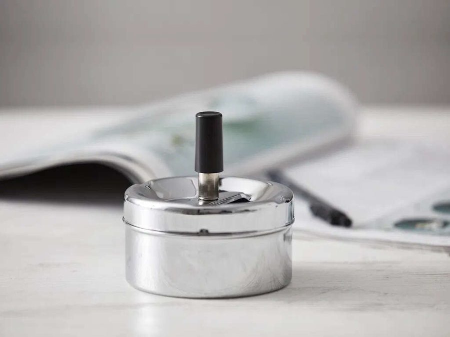 Funktion Aschenbecher 9 cm, Chrom