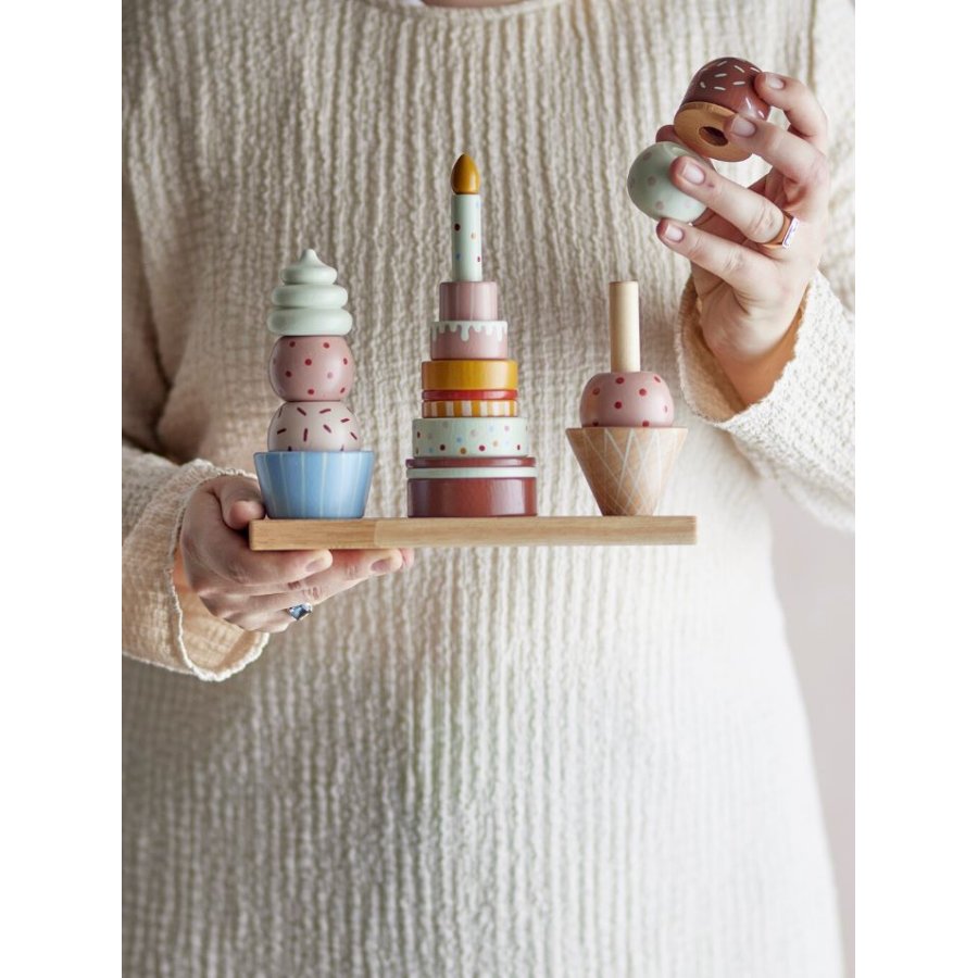 Bloomingville Mini Celebrate Aktivit�tsspielzeug 18er Set, Bemalte Buche