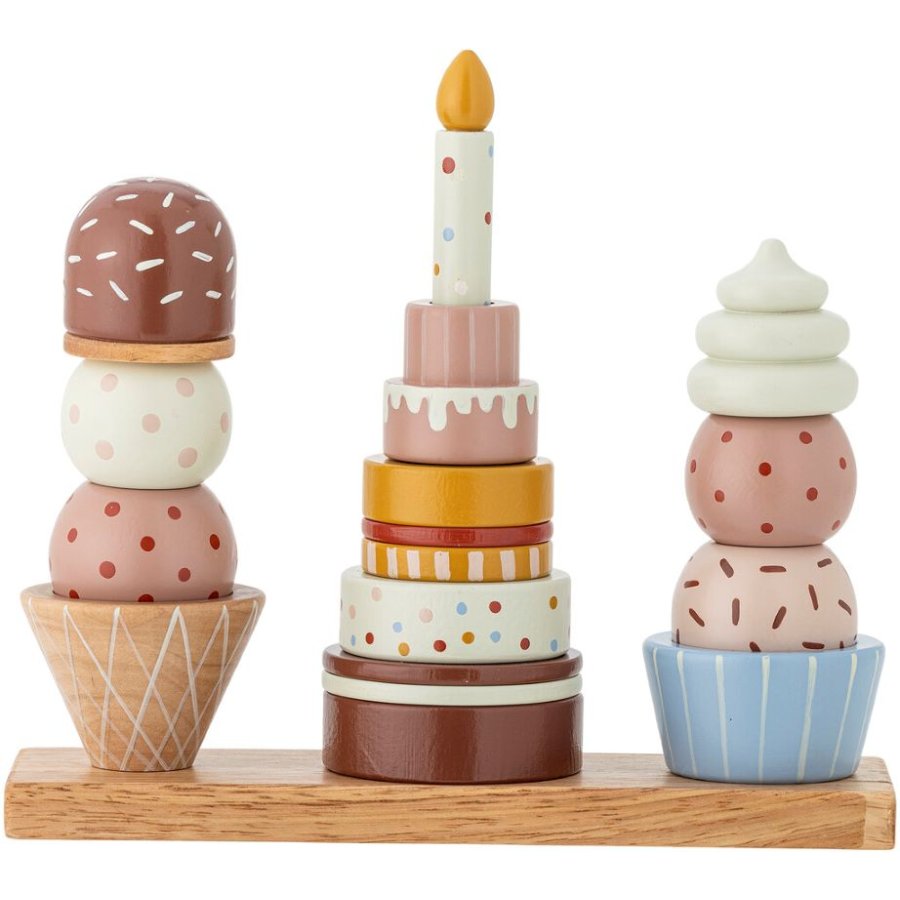 Bloomingville Mini Celebrate Aktivit�tsspielzeug 18er Set, Bemalte Buche