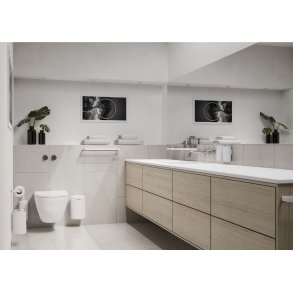 Zone Denmark Rim Væghængt Toiletspand 3,3 L, Hvid