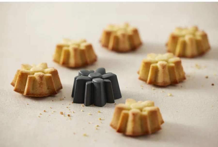 Blomsterbergs Blumen Muffinform 6er Set, Grau