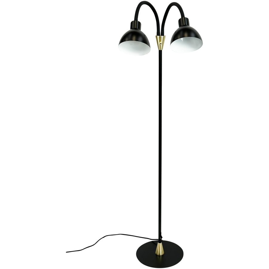 Dyberg Larsen Lilje Gulvlampe H135 cm, Sort/Messing