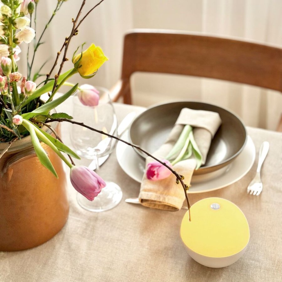 Dyberg Larsen Alba Tr�dl�s Bordlampe LED H11 cm, Hvid