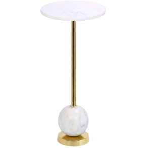 House Nordic Salo Beistelltisch H54 cm, Messing/Marmor