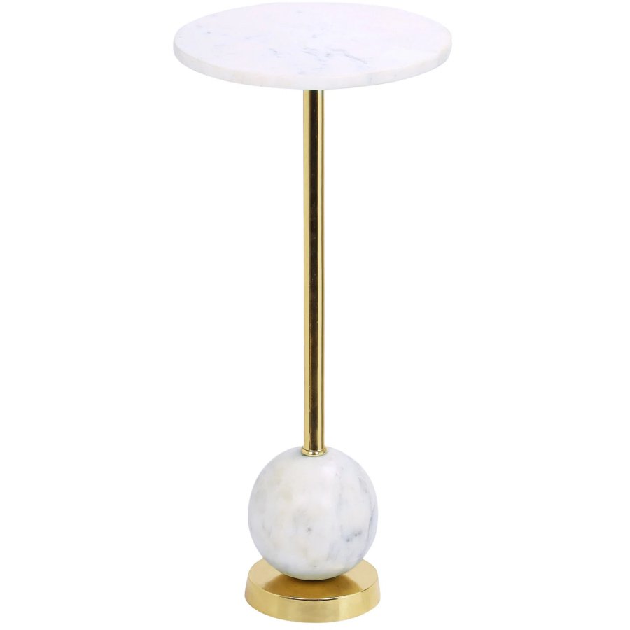 House Nordic Salo Bijzettafel H54 cm, Messing/Marmer