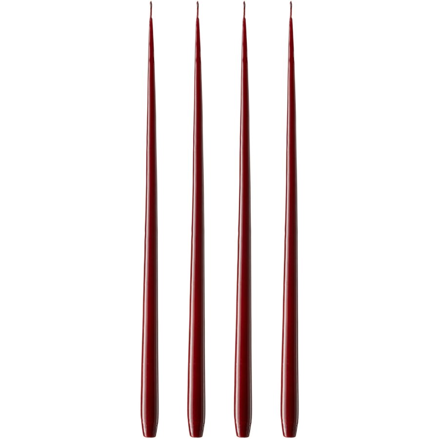 ester & erik Stabkerzen 4er Set �2,6/H42 cm, Deep Wine