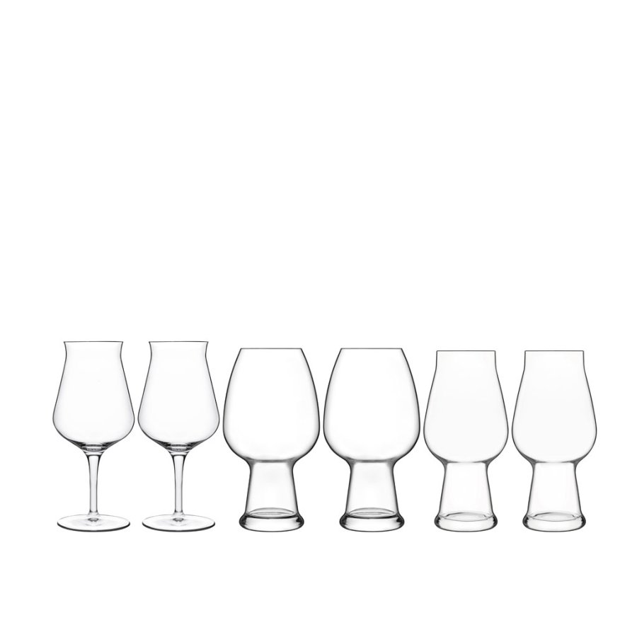 Luigi Bormioli Birrateque Bierglas Set Tester, Ale und Weizen 3x2er Set