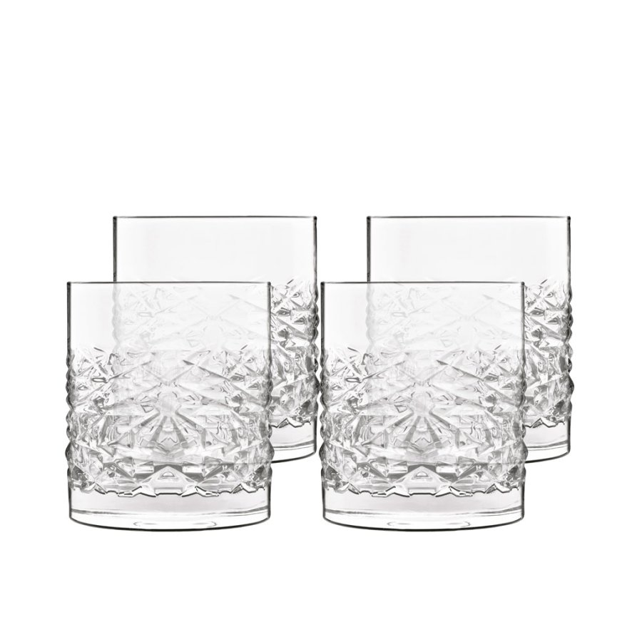 Luigi Bormioli Mixology Textures Wasserglas/Whiskeyglas 2er Set 38 cl