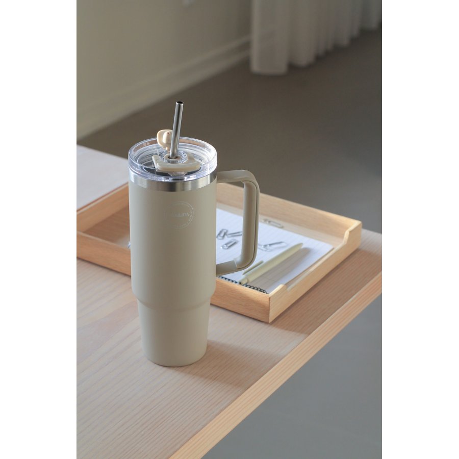 AYA&IDA Termokop m. Suger�r 885 ml, Cream Beige