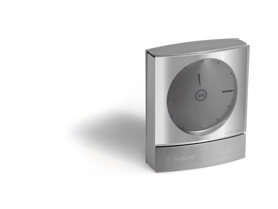 Wake up clock Jacob Jensen. Silver