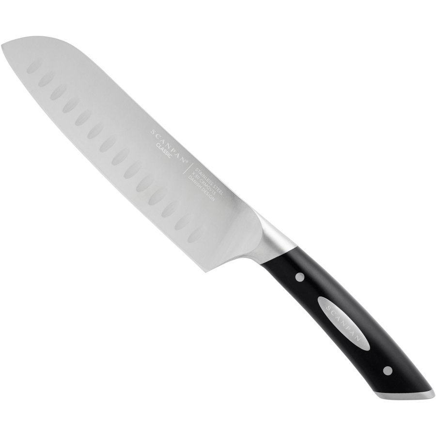 Scanpan Classic Santoku Messer mit Kullenschliff 18 cm