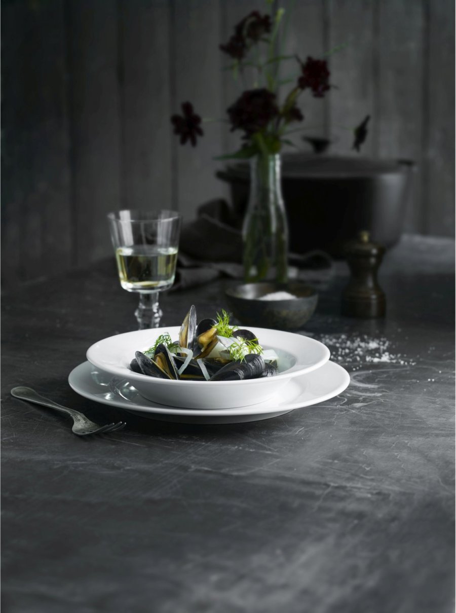Pillivuyt Sancerre Tallerken 28 cm, Hvid