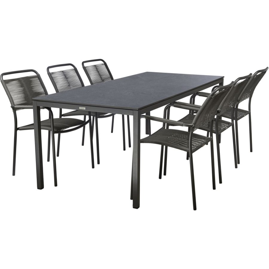 Mandalay Pure Havebord 197 cm, Antracit