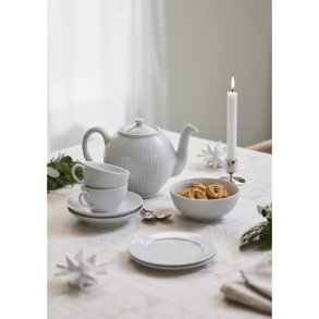 Pillivuyt Plissé Tallerken 17 cm, Hvid