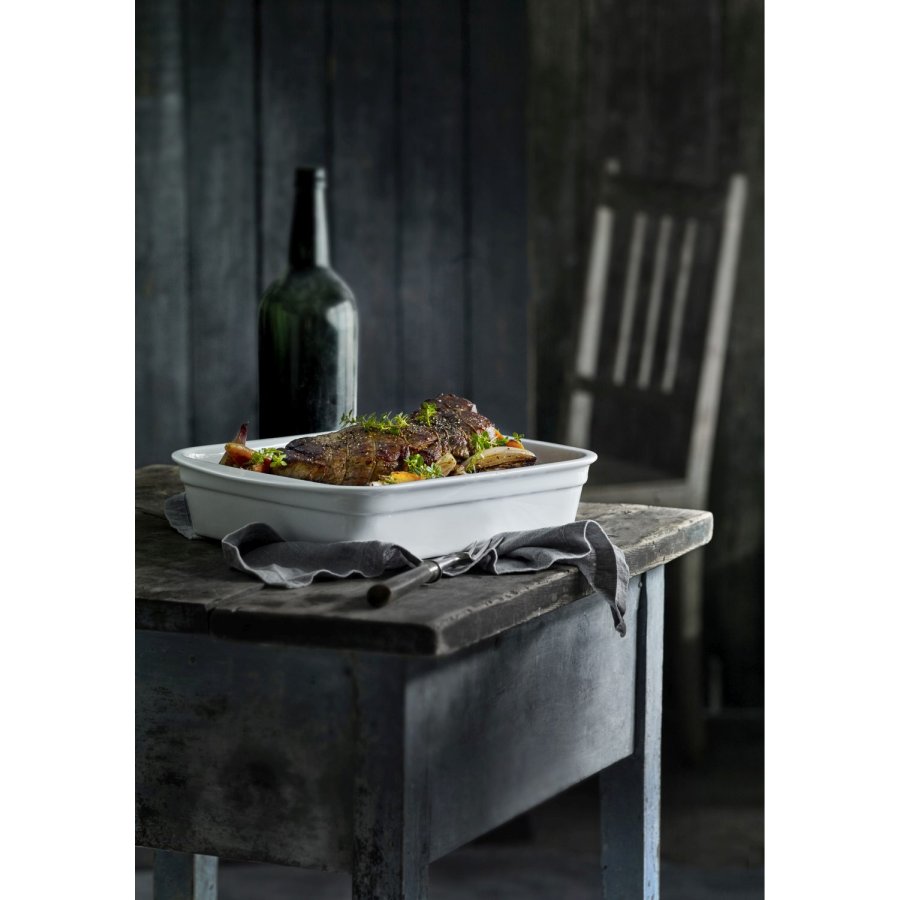 Pillivuyt Lasagnefad 34 cm, Hvid