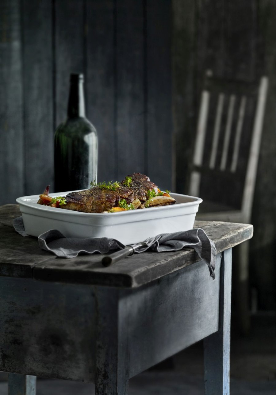 Pillivuyt Lasagnefad 34 cm, Hvid