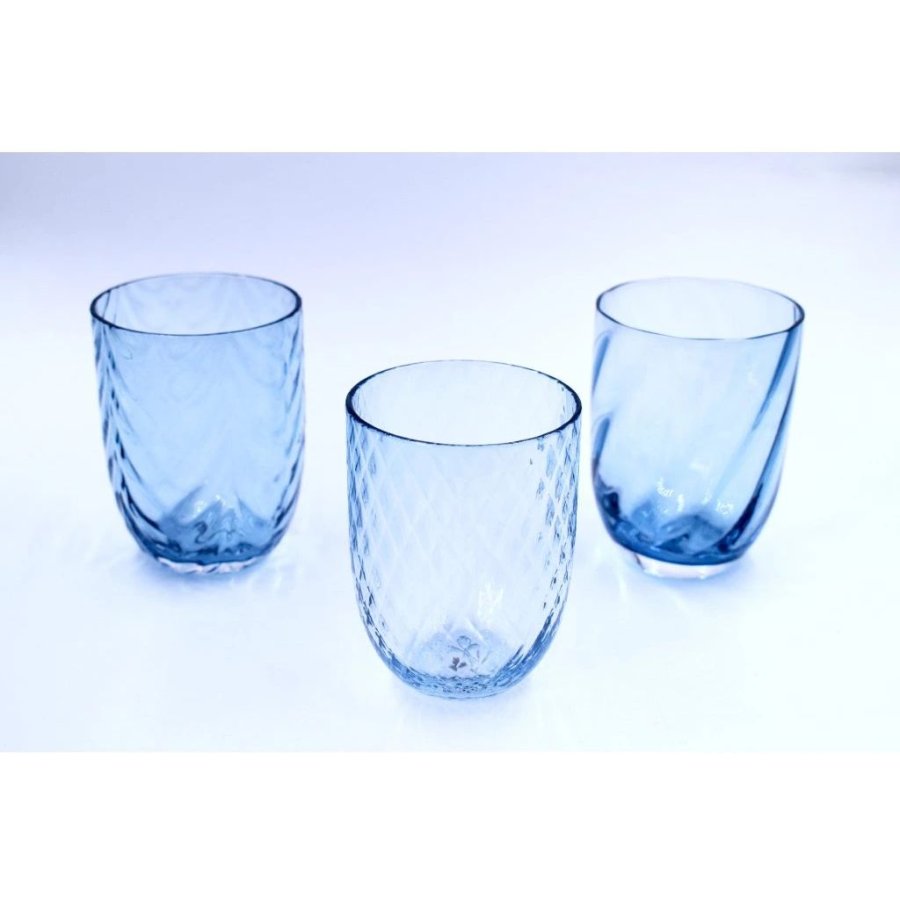 Anna von Lipa Wave Trinkglas 250 ml, Blue Smoke