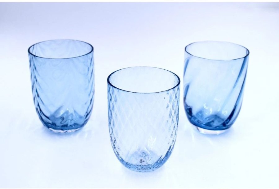 Anna von Lipa Wave Trinkglas 250 ml, Blue Smoke