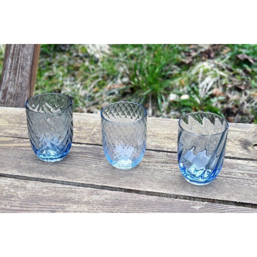Anna von Lipa Wave Trinkglas 250 ml, Blue Smoke