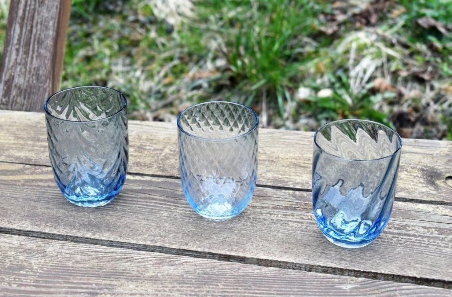 Anna von Lipa Wave Trinkglas 250 ml, Blue Smoke