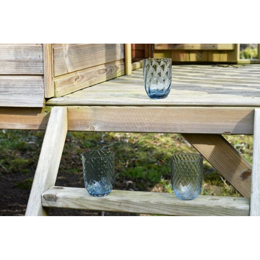 Anna von Lipa Wave Trinkglas 250 ml, Blue Smoke