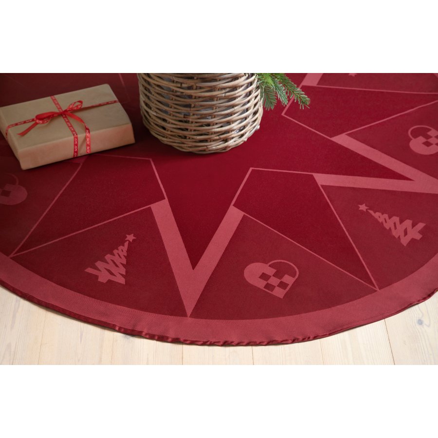 Novoform Stars Weihnachtsbaumdecke 140 cm, Rot