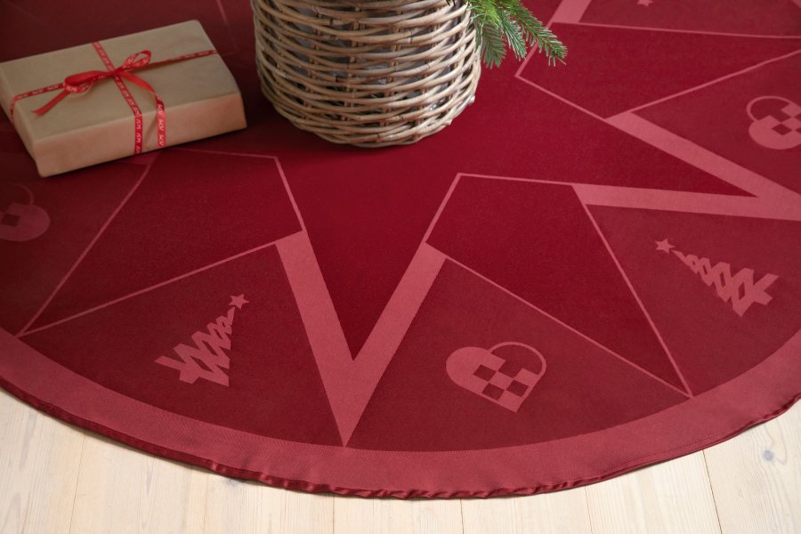 Novoform Stars Weihnachtsbaumdecke 140 cm, Rot