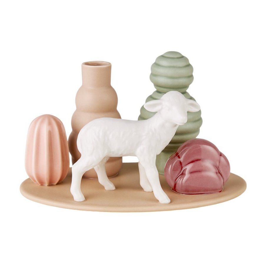 Dottir Nordic Design Sweet Stories Lamm Vase, Dusty Rose