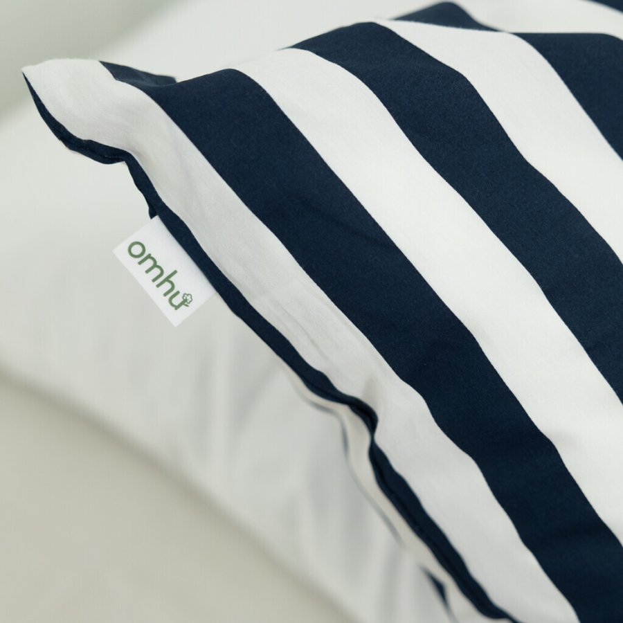 OMHU Blok Strib Sengetj 140x200 cm, Navy