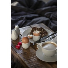 Lyngby Porcelæn Rhombe Æggebæger 2 stk. H4,5 cm, Hvid
