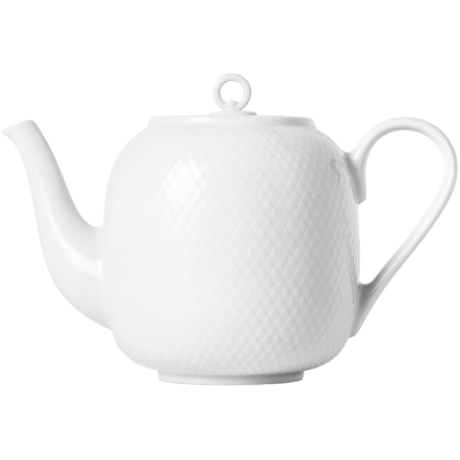 Lyngby Porceln Rhombe Teekanne 1,9 L, Weiß