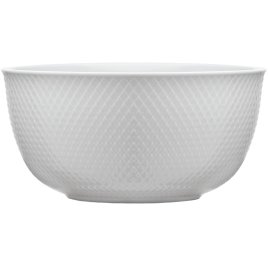 Lyngby Porceln Rhombe Serveringsskl 22 cm, Hvid