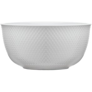 Lyngby Porcelæn Rhombe Serveringsskål Ø22 cm, Hvid