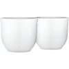 Lyngby Porceln Rhombe Eierbecher 2er Set H4,5 cm, Wei