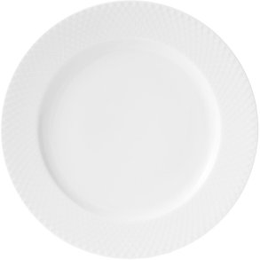 Lyngby Porcelæn Rhombe Tallerken 27 cm, Hvid