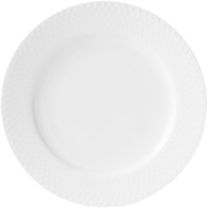 Lyngby Porcelæn Rhombe Tallerken 21 cm, Hvid