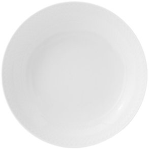 Lyngby Porceln Rhombe Coupe Tallerken 20 cm, Hvid