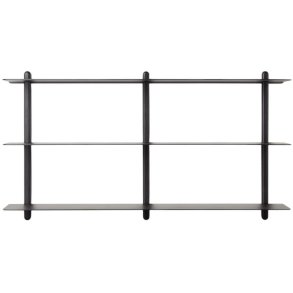 GEJST Nivo Hylde D 118x25 cm, Sort Ask/Sort