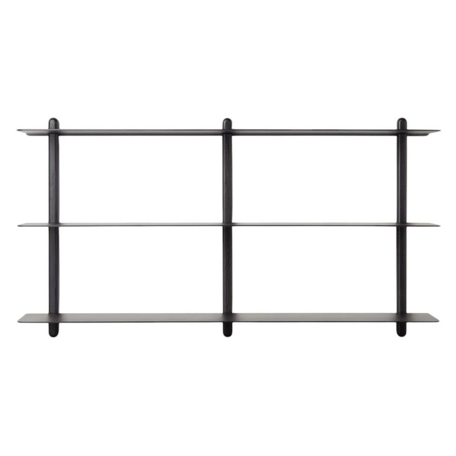 GEJST Nivo Hylde D 118x25 cm, Sort Ask/Sort