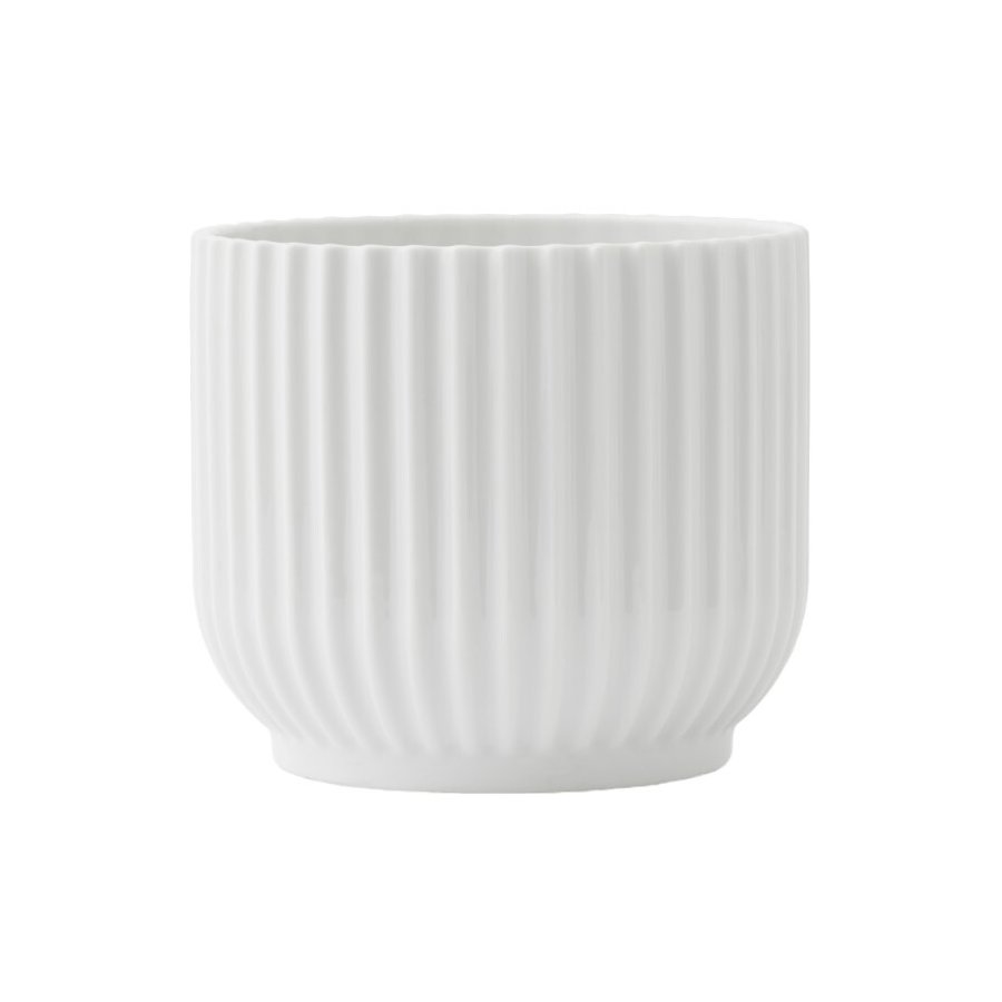 Lyngby Porceln Blumentopf H10.5 cm, Weiß