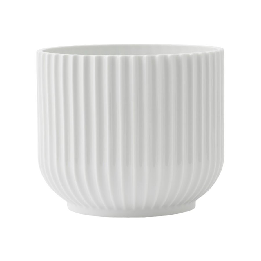 Lyngby Porceln Blumentopf H13 cm, Weiß