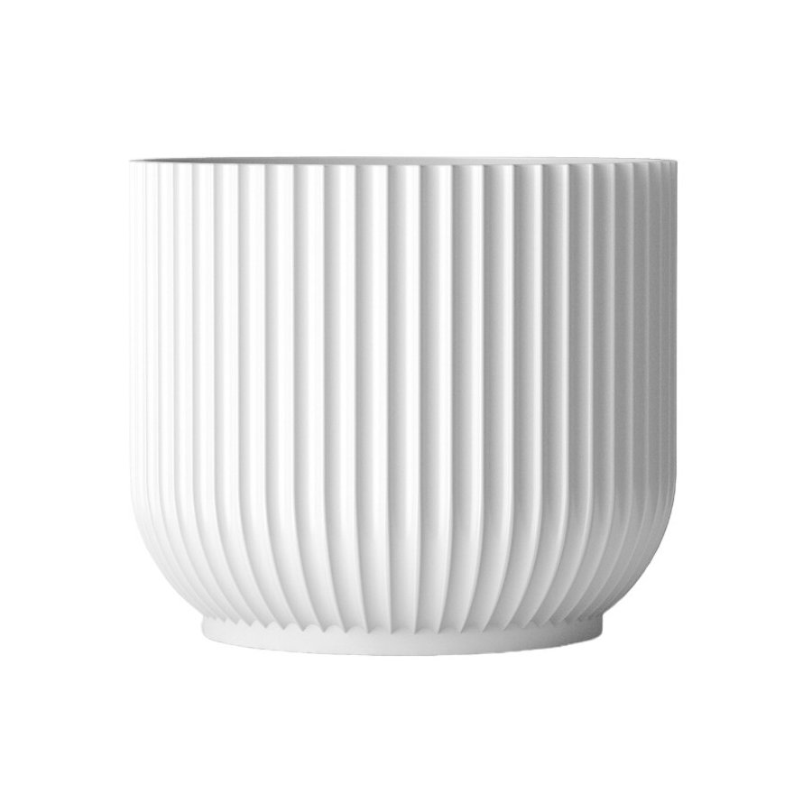 Lyngby Porceln Blumentopf H16 cm, Wei