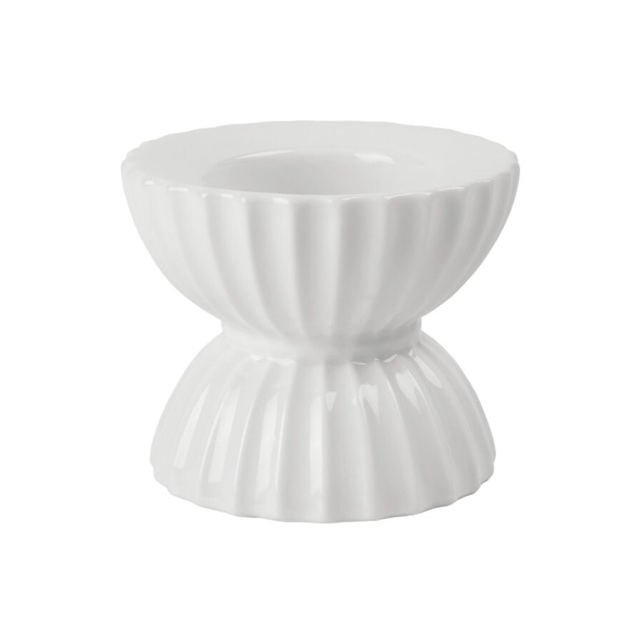 Lyngby Porceln Tura Teelichthalter H6,5 cm, Weiß