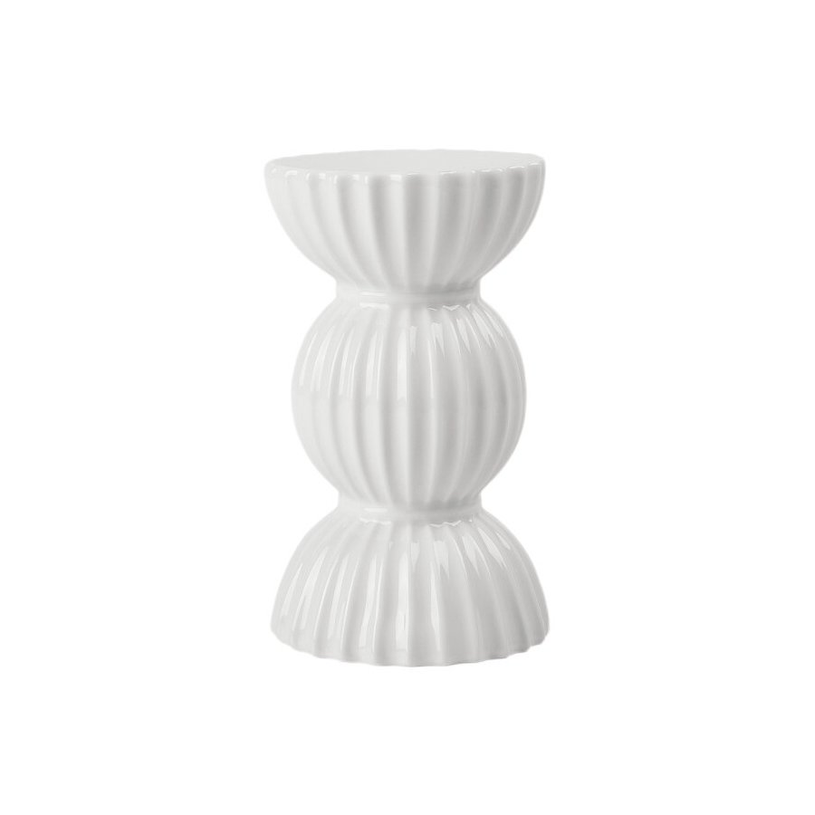 Lyngby Porceln Tura Kerzenständer H14 cm, Weiß