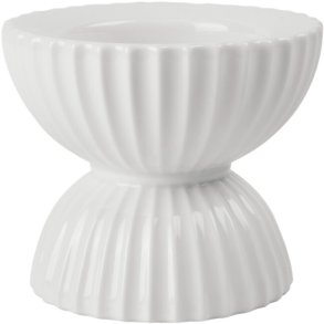 Lyngby Porcelæn Tura Bloklysestage H10 cm, Hvid