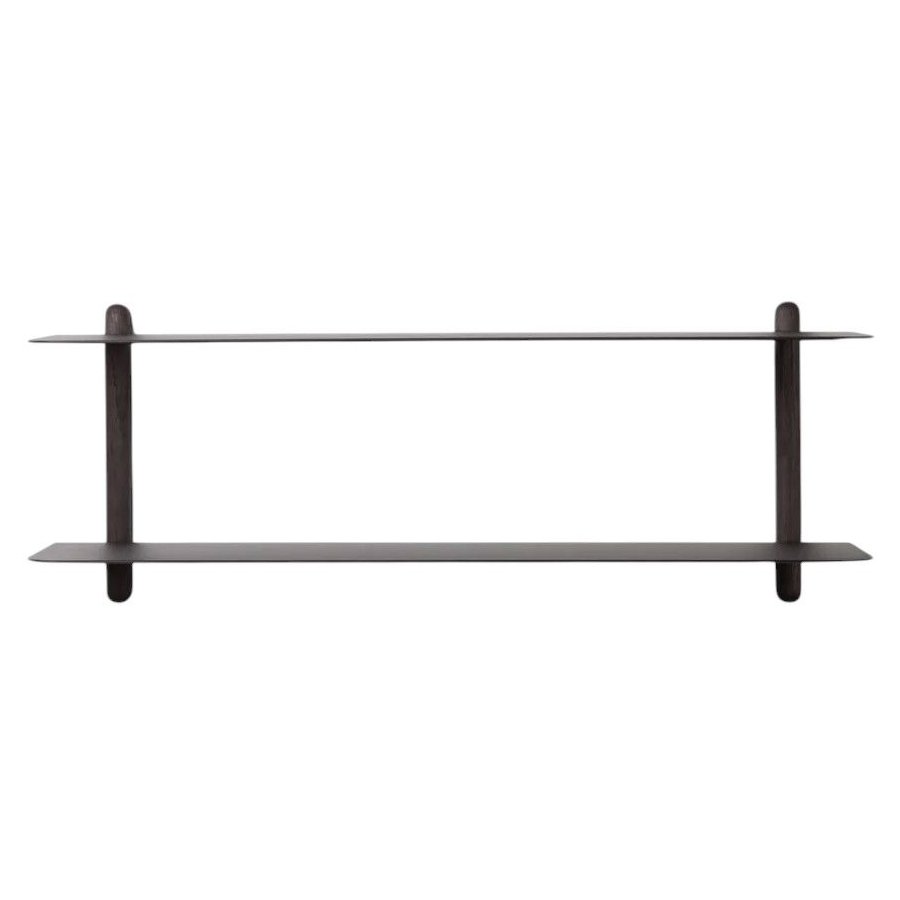 GEJST Nivo Wandregale F 64 cm, Schwarze Esche/Schwarz