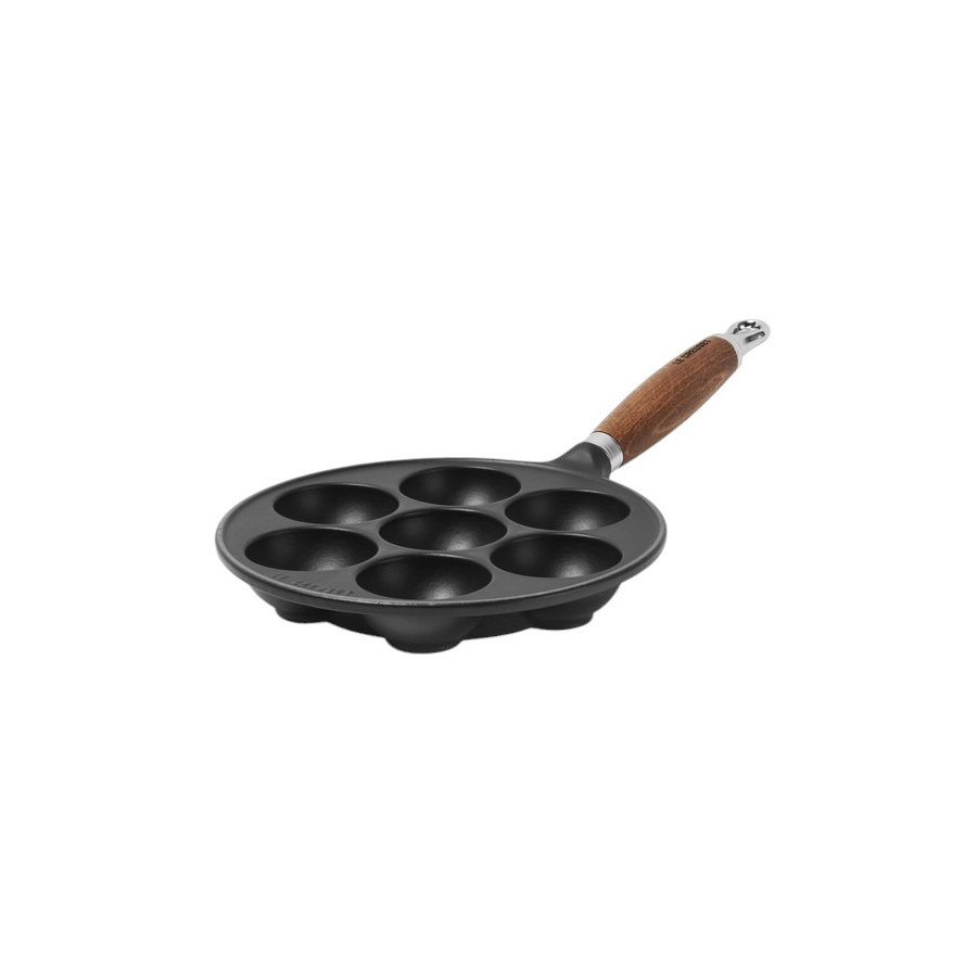 Le Creuset bleskivepande m. Trhndtag 20 cm, Mat Sort