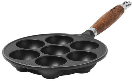 Le Creuset bleskivepande m. Trhndtag 20 cm, Mat Sort