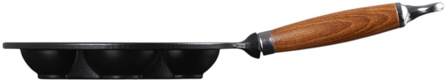 Le Creuset bleskivepande m. Trhndtag 20 cm, Mat Sort