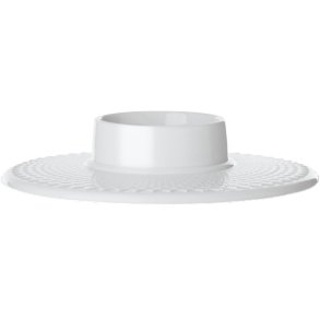 Lyngby Porceln Rhombe Stumpenkerzenhalter H3 cm, Wei